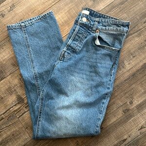 H&M High Rise Straight Leg Jeans